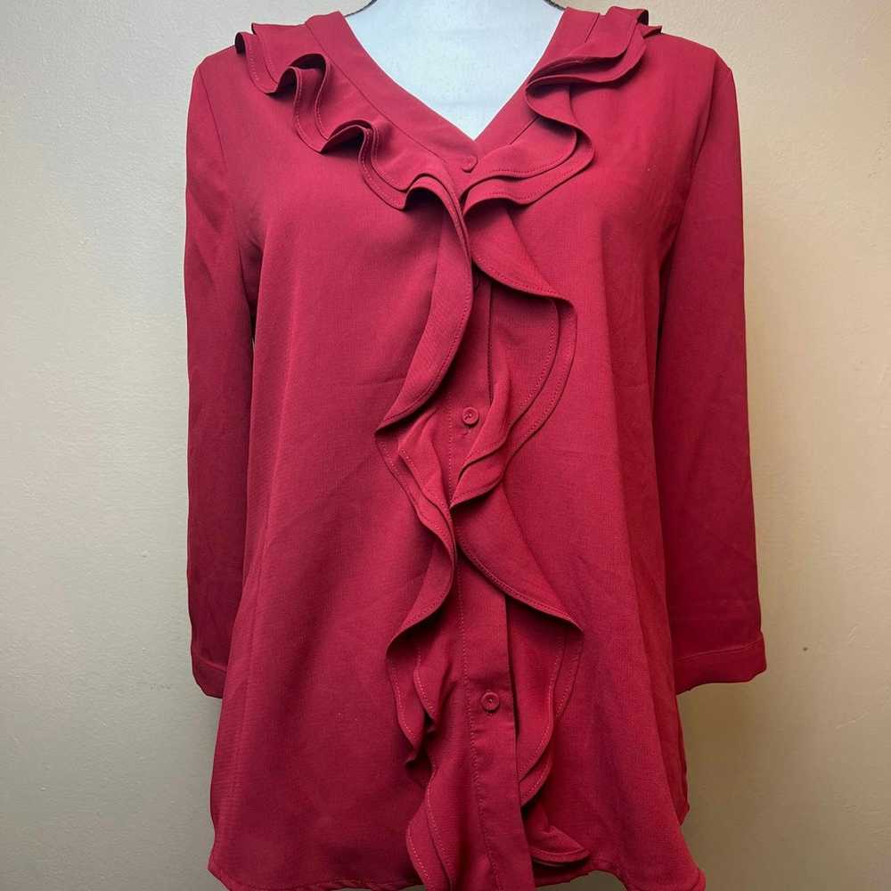 Other 41 Hawthorne Red Blouse size M - image 1