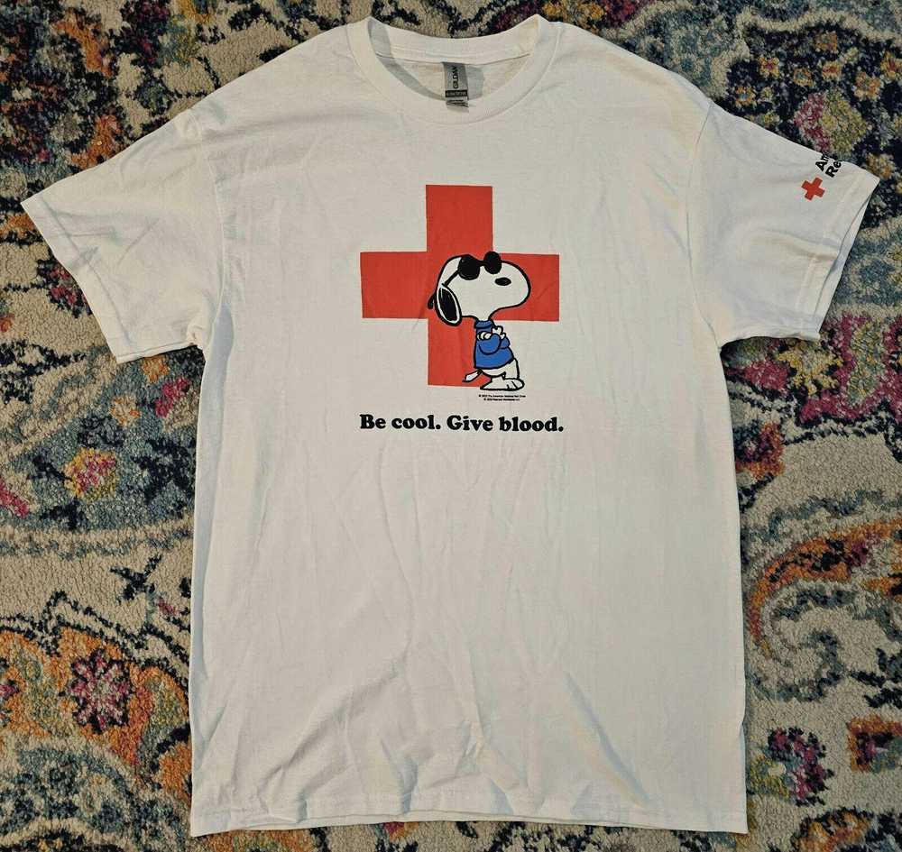 Designer Be Cool Give Blood Snoopy Red Cross shir… - image 1
