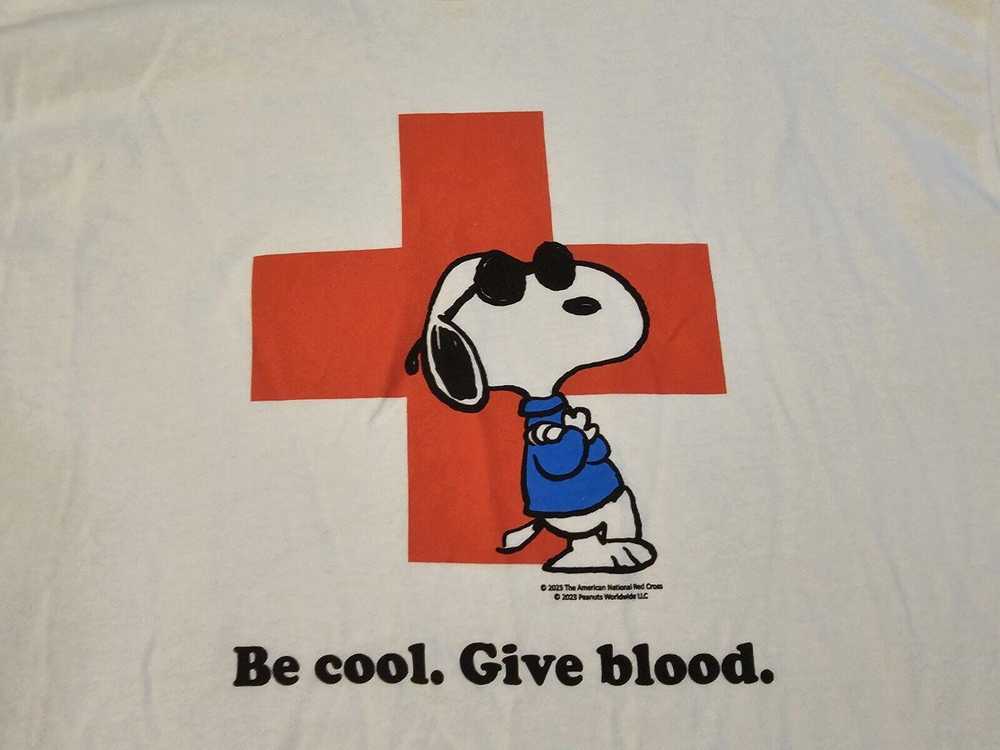 Designer Be Cool Give Blood Snoopy Red Cross shir… - image 2