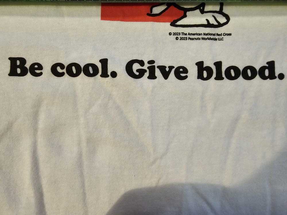 Designer Be Cool Give Blood Snoopy Red Cross shir… - image 7