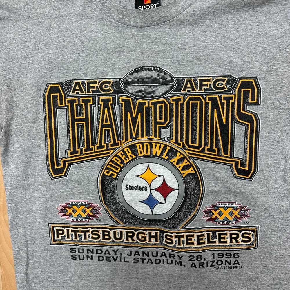 Vintage Pittsburgh Steelers 1996 AFC Champions sh… - image 2