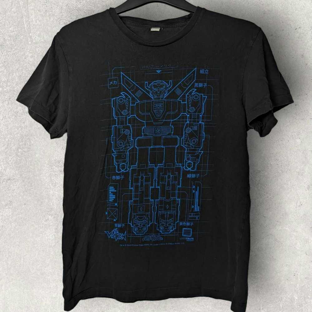 Transformers × Vintage Voltron Blueprint Black T-Shir… - Gem