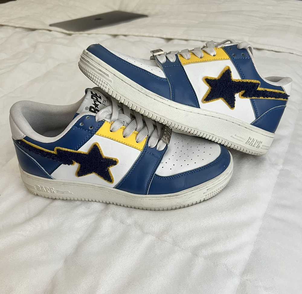 Bape A Bathing Ape Bapesta Low “Patched Navy” - image 1