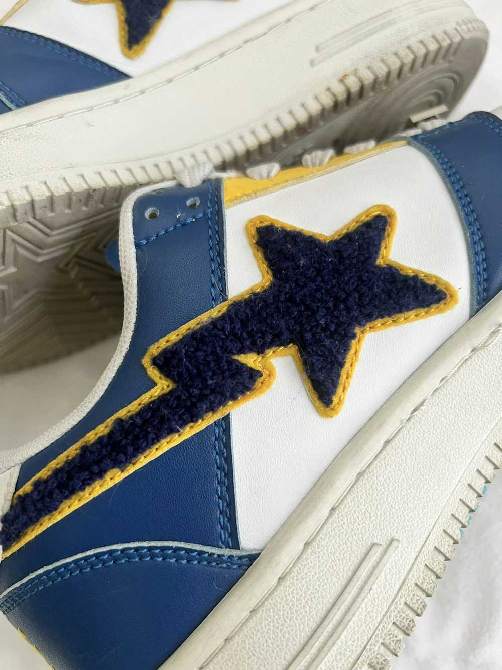 Bape A Bathing Ape Bapesta Low “Patched Navy” - image 2