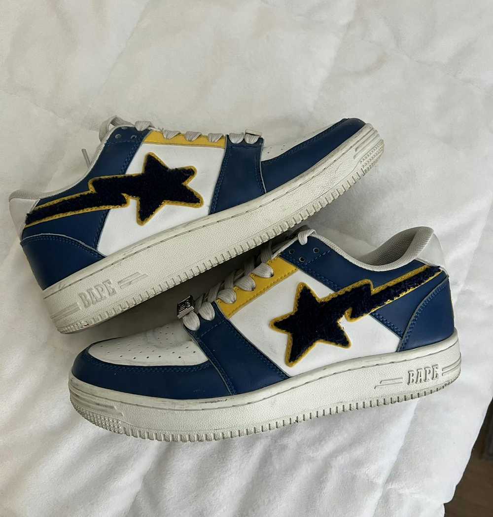 Bape A Bathing Ape Bapesta Low “Patched Navy” - image 3