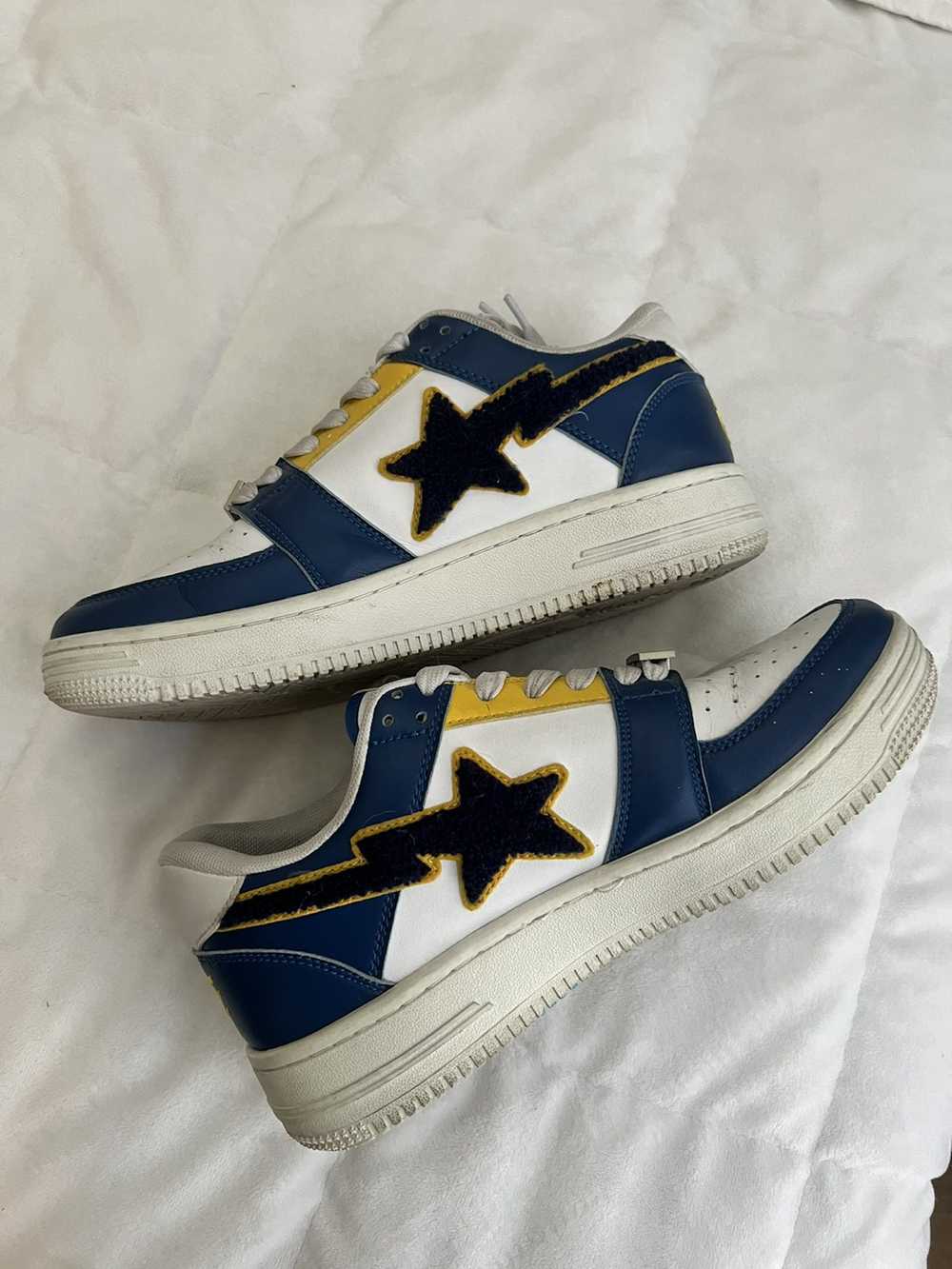 Bape A Bathing Ape Bapesta Low “Patched Navy” - image 4