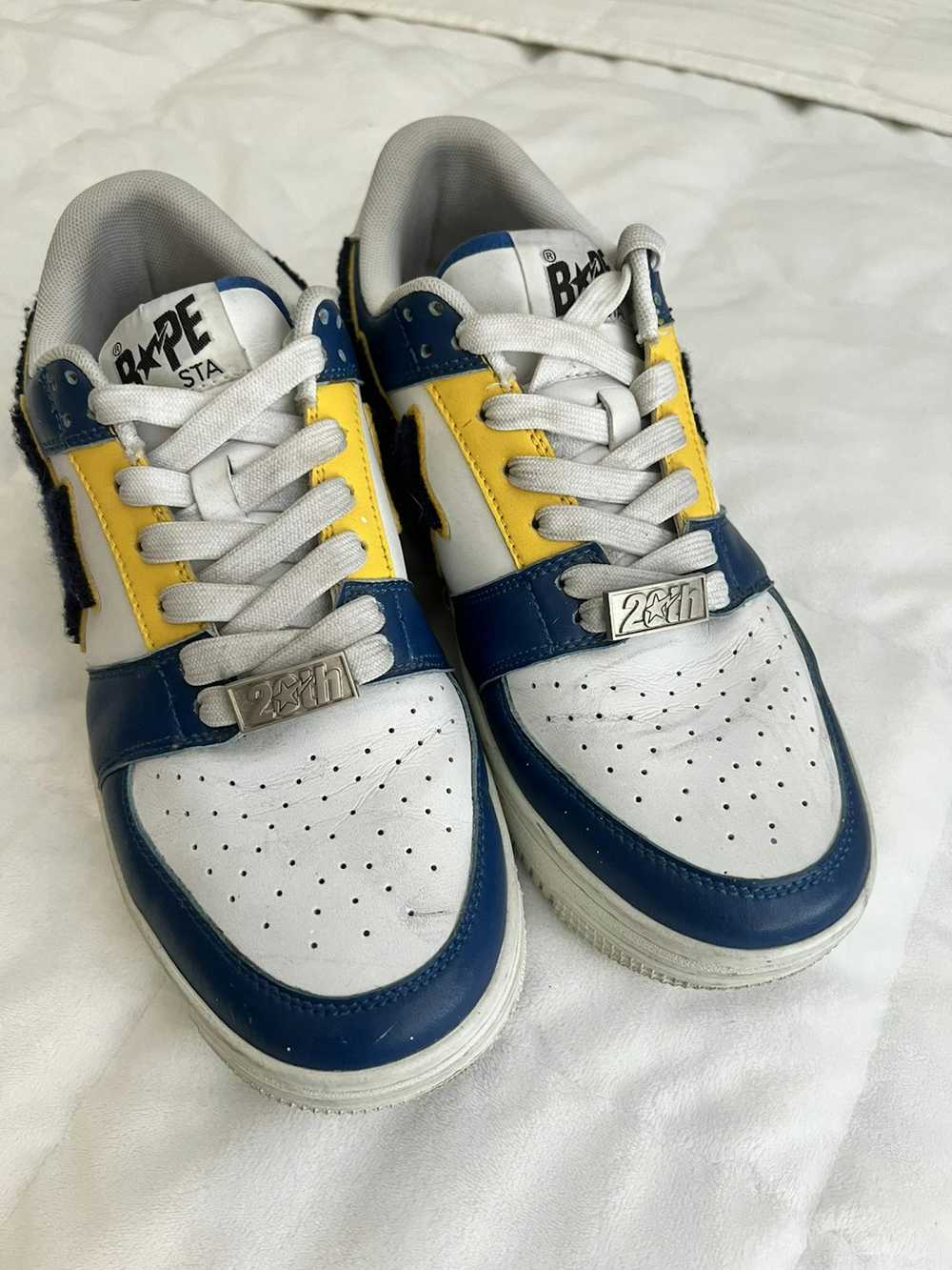 Bape A Bathing Ape Bapesta Low “Patched Navy” - image 5