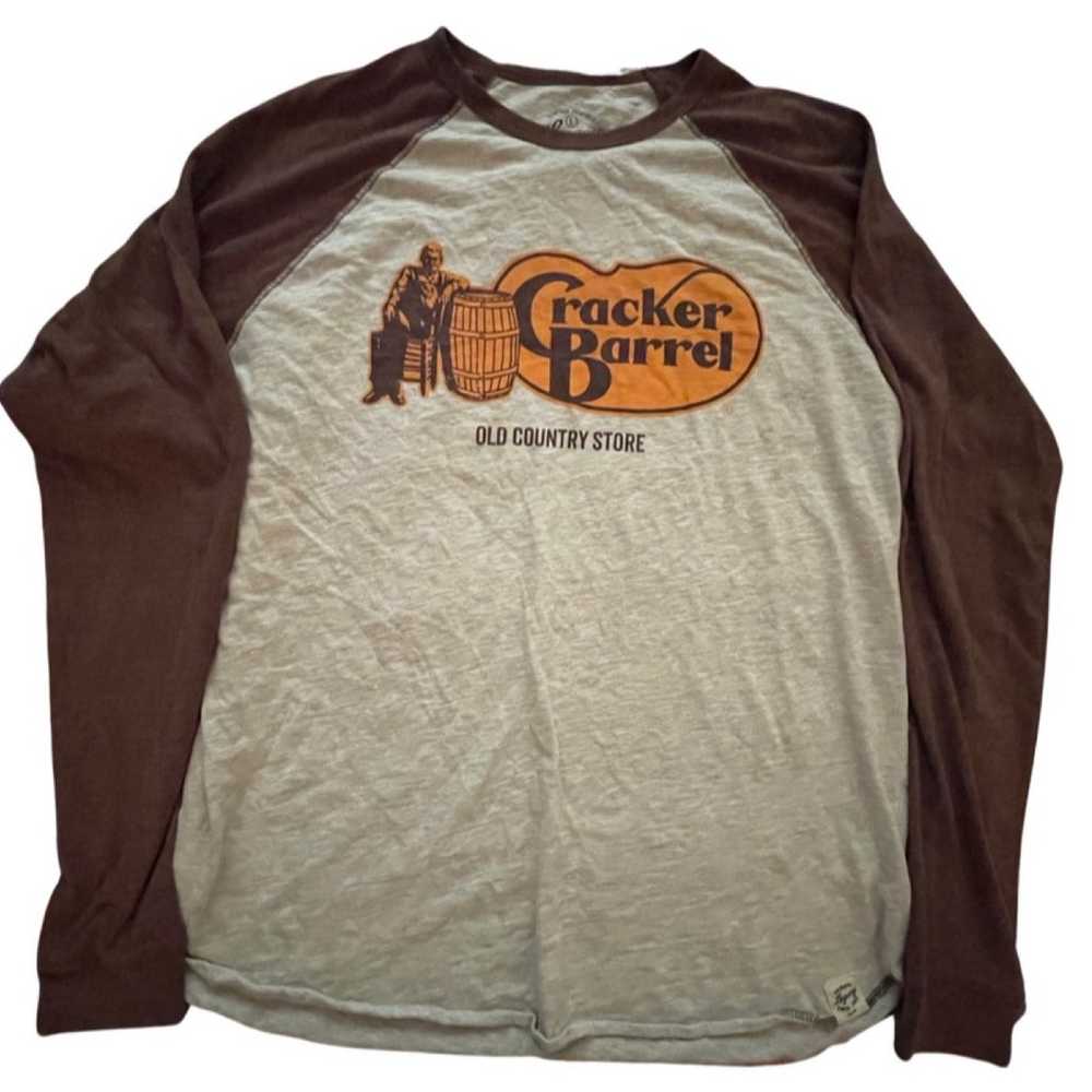 Cracker Barrel Baseball 3/4 Sleeve Jersey Shirt L… - image 1