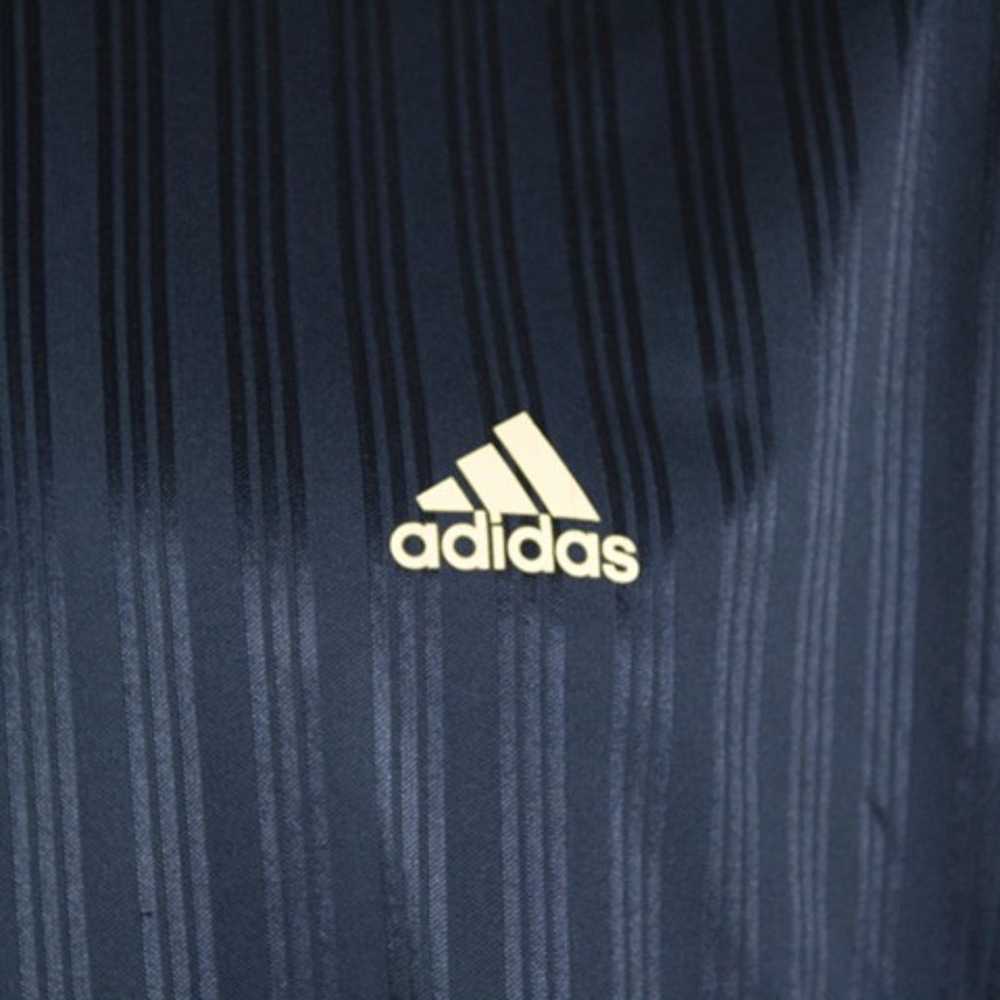 NWOT Vintage 90s Adidas Navy Blue 3 Stripe Jersey… - image 3