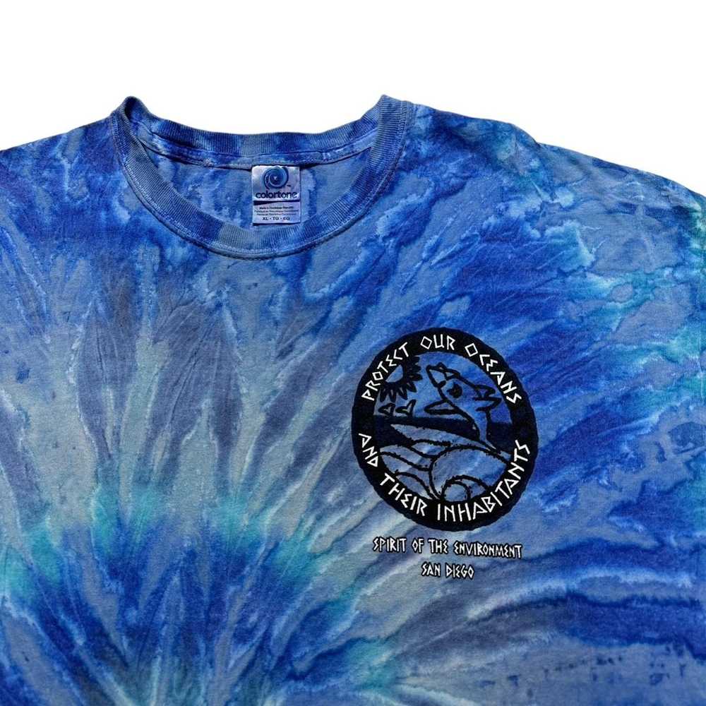 Vintage Y2K San Diego Oceans Tie-Dye T-Shirt - image 3