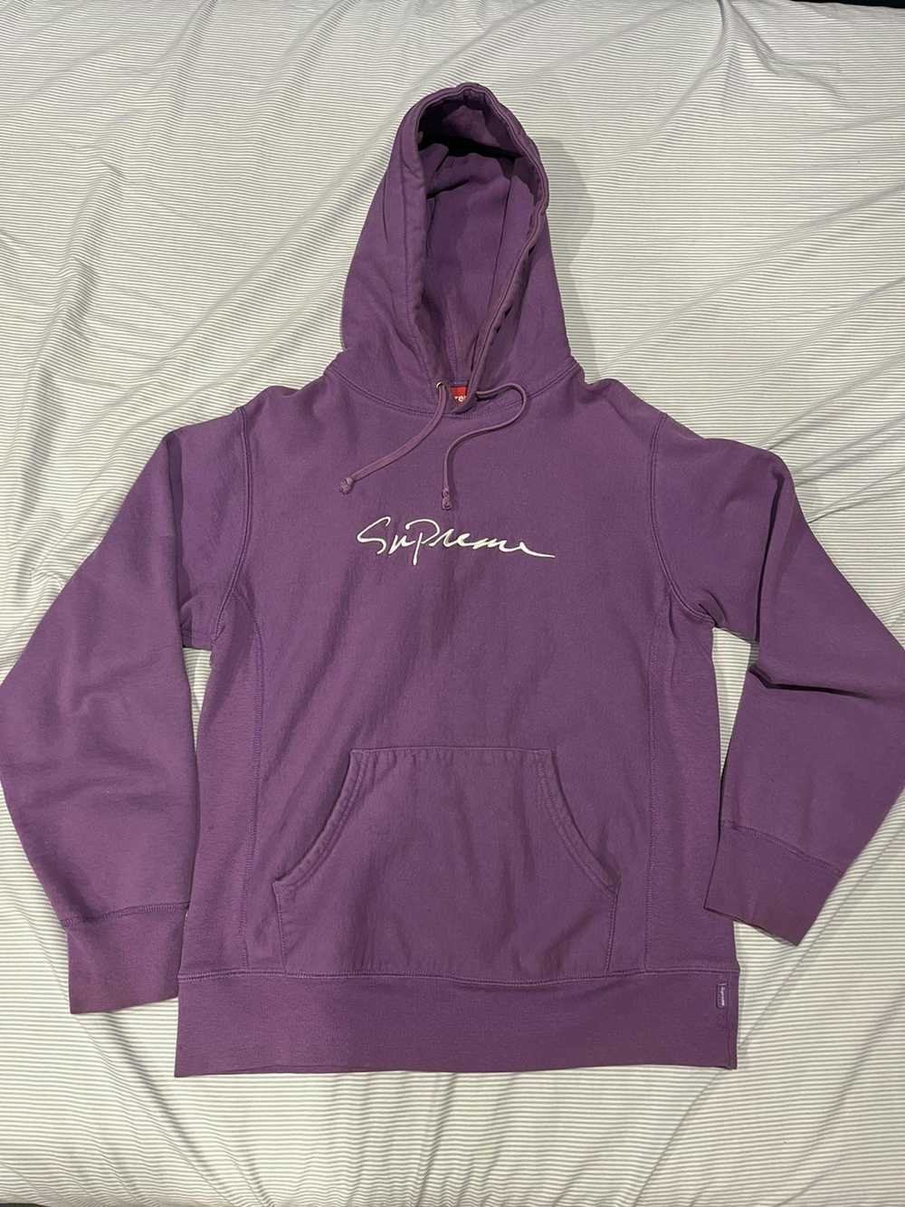 Supreme Purple Supreme Signature Hoodie - image 1