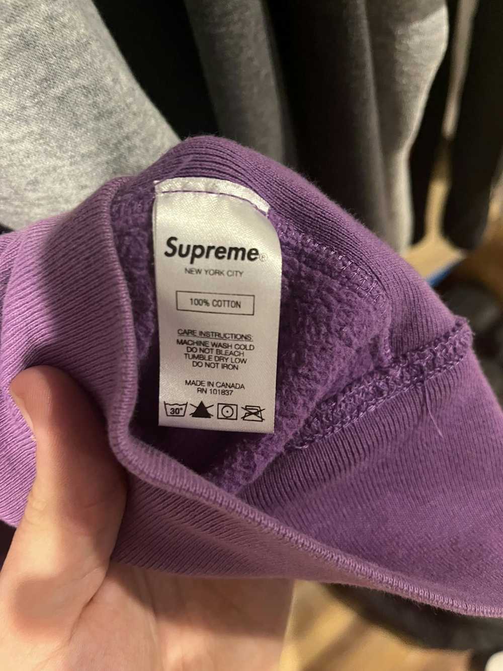 Supreme Purple Supreme Signature Hoodie - image 5