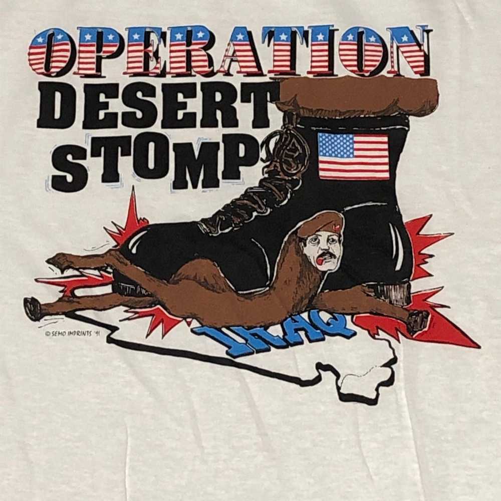 Vtg 1991 Operation Desert Stomp Storm Funny Graph… - image 1