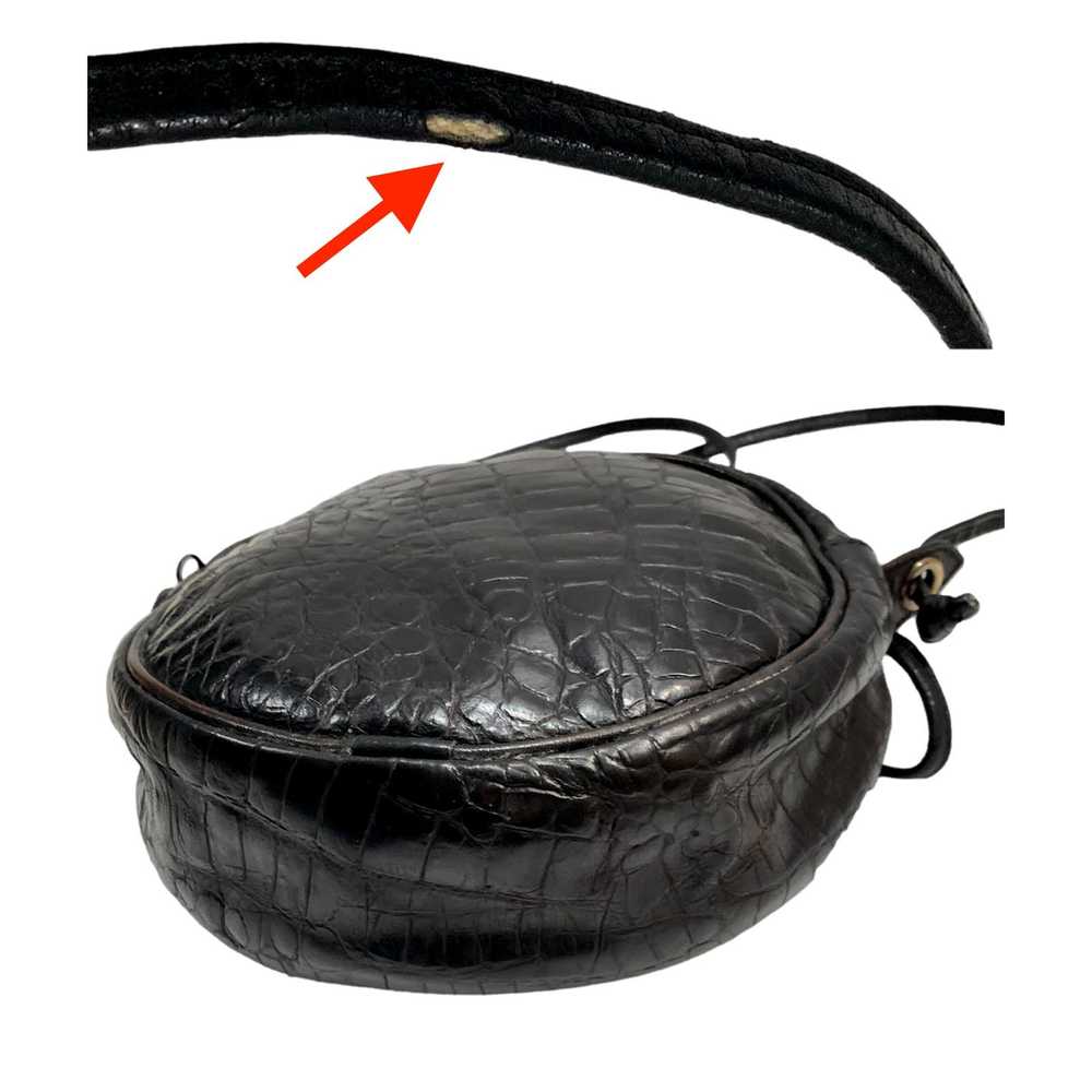Bag × Genuine Leather × Vintage 80s Black Leather… - image 10