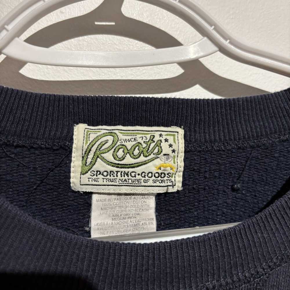 Roots × Vintage 1980s Vintage Roots Navy Sweater … - image 7