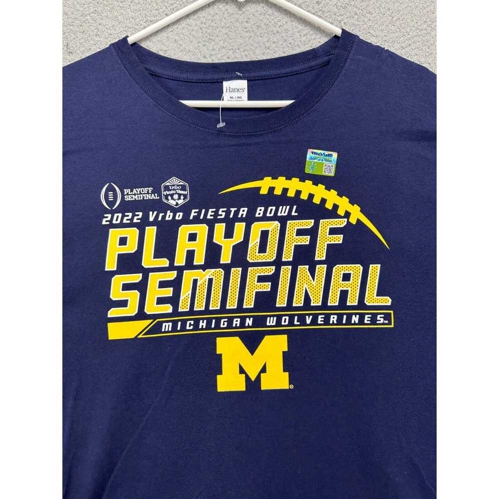 Hanes Shirt Mens Extra Large Blue Michigan Wolver… - image 5