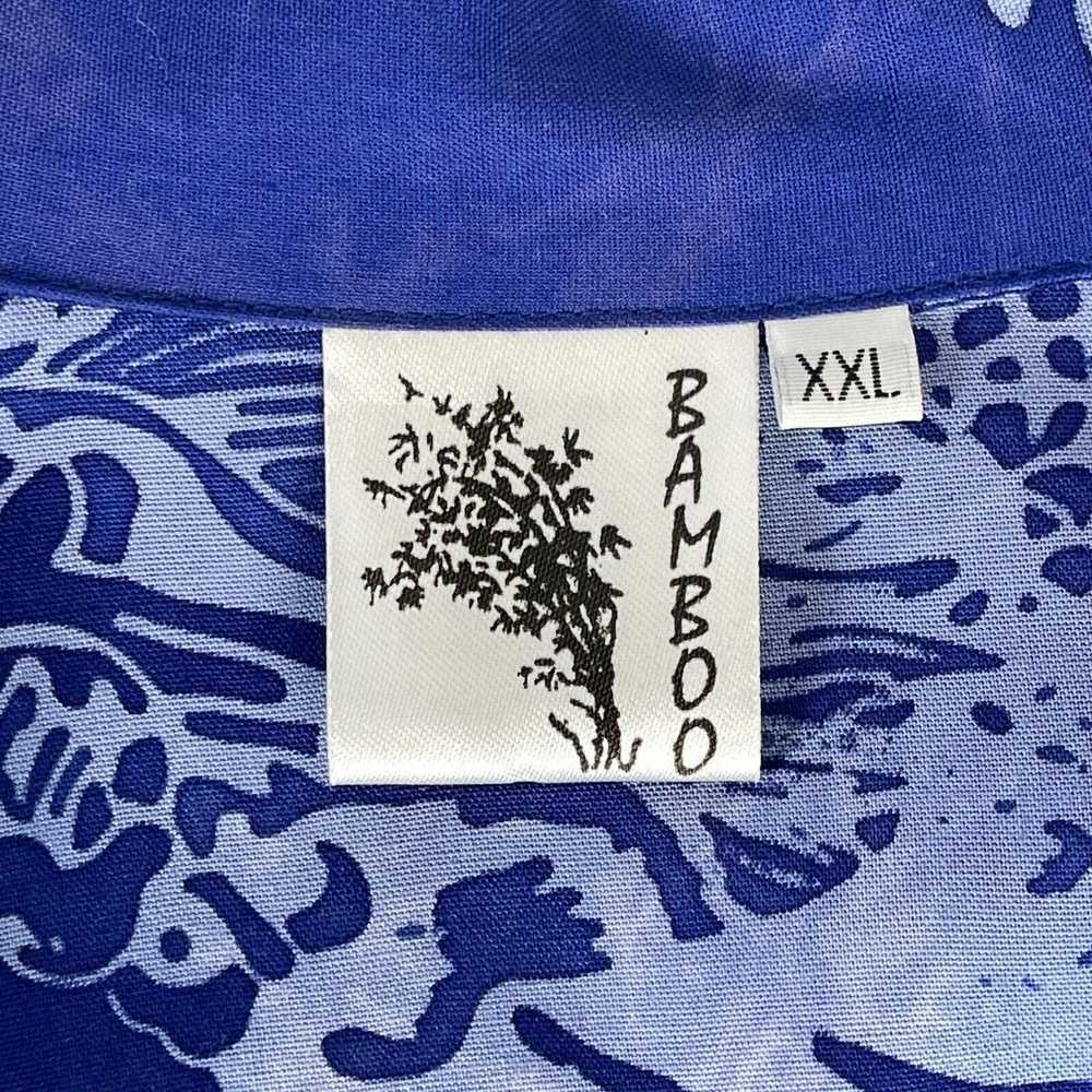Streetwear Chinese Dragon Batik Rayon XXL Blue Bu… - image 7