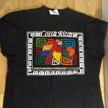 Vintage Indios Costa Rica Parrot Hand Made T-Shirt - image 1