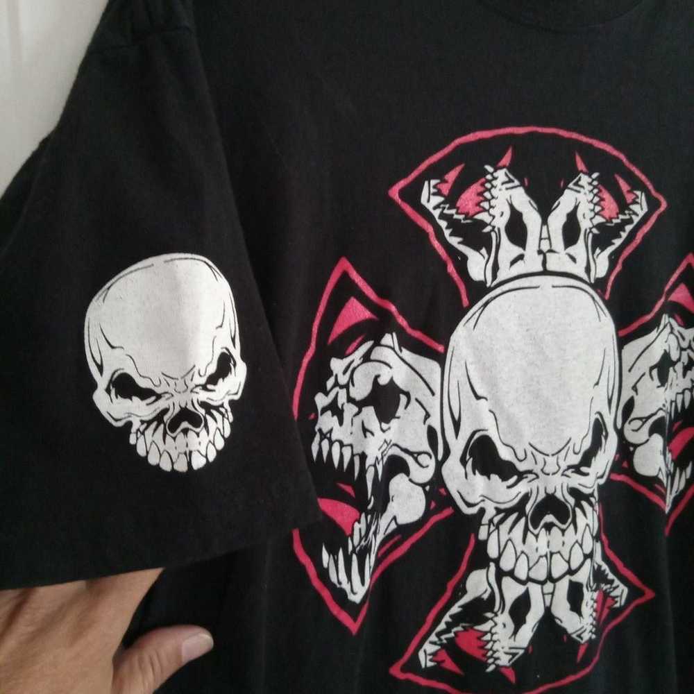 Vintage Chopper Wear skulls tshirt - image 1