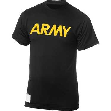 Rare Vintage 80s Rayon Tri Blend Army Fitness Program T Shirt USA L  Military 