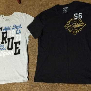 (2) shirt men true religion T shirts XL - image 1