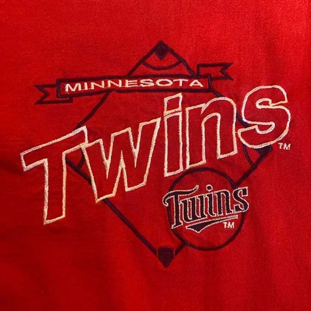 Vintage Minnesota Twins Embroidered Logo 7 T-Shir… - image 2