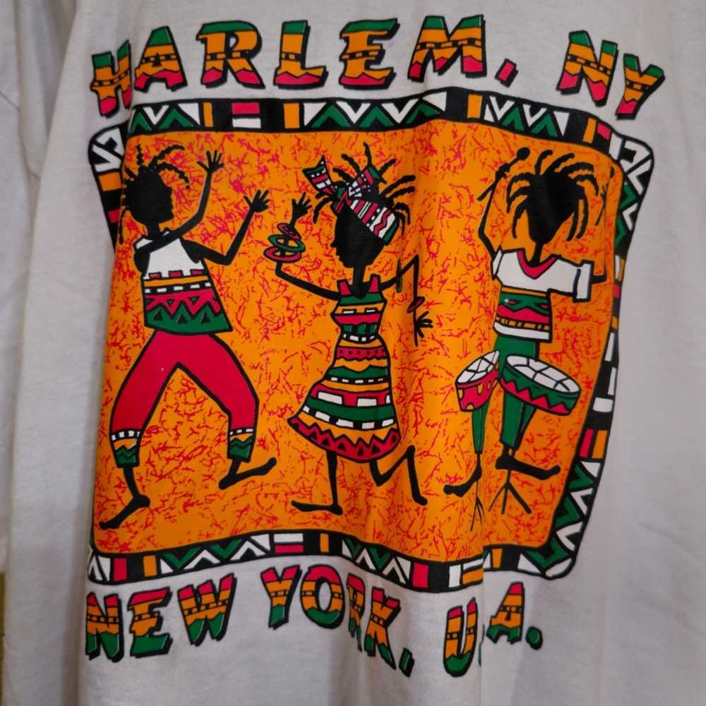 Vintage 90's Jerzees Activewear Tag Harlem New Yo… - image 2