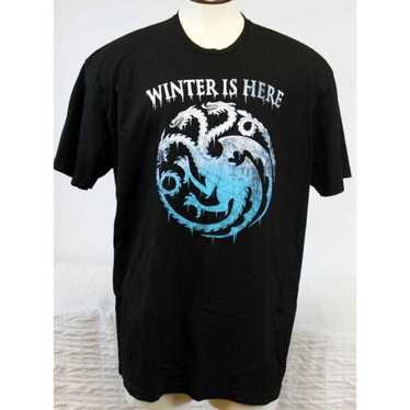 Game of Thrones Black T-Shirt Winter is Here Targ… - image 1