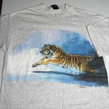 Vintage habitat tiger animal shirt - image 1