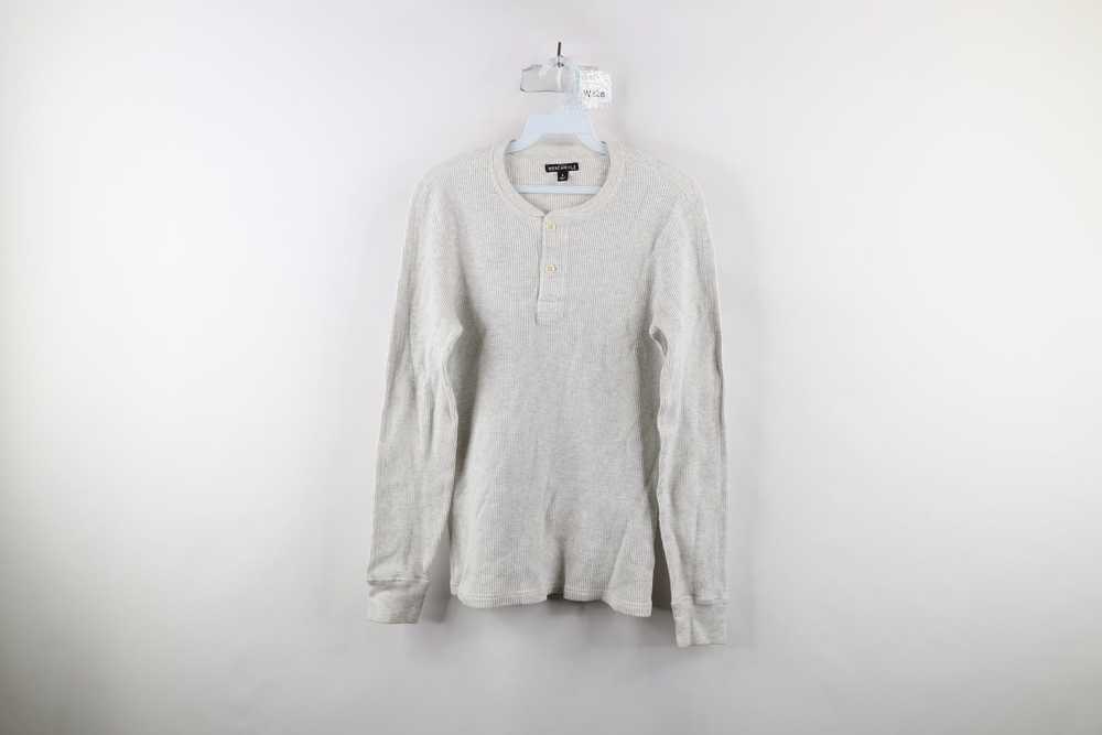 J.Crew × Vintage J Crew Blank Thermal Waffle Knit… - image 1