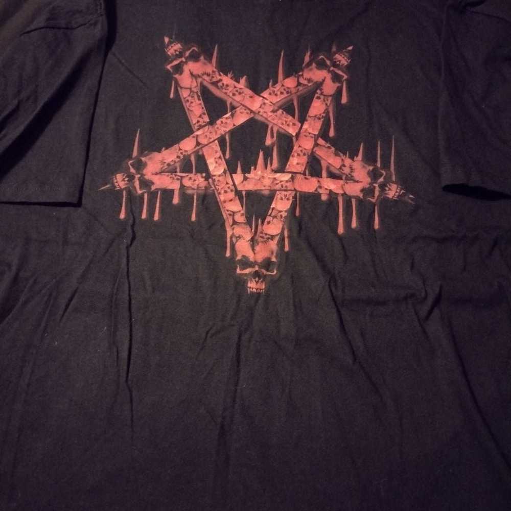Pentagram Skulls shirt XXL 666 - image 2