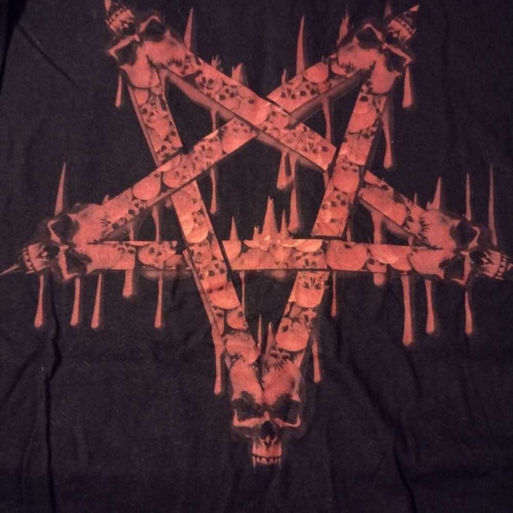 Pentagram Skulls shirt XXL 666 - image 3