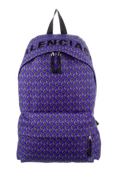 Balenciaga Balenciaga purple paisley wheel backpac
