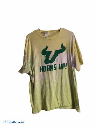 Ncaa Custom faded dyed USF Bulls shirt