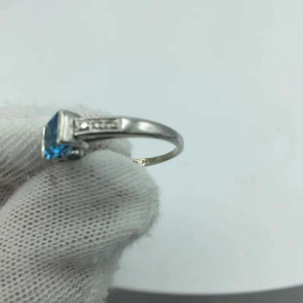 10K Topaz & Diamond Ring - image 4