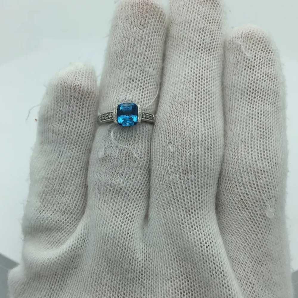 10K Topaz & Diamond Ring - image 5