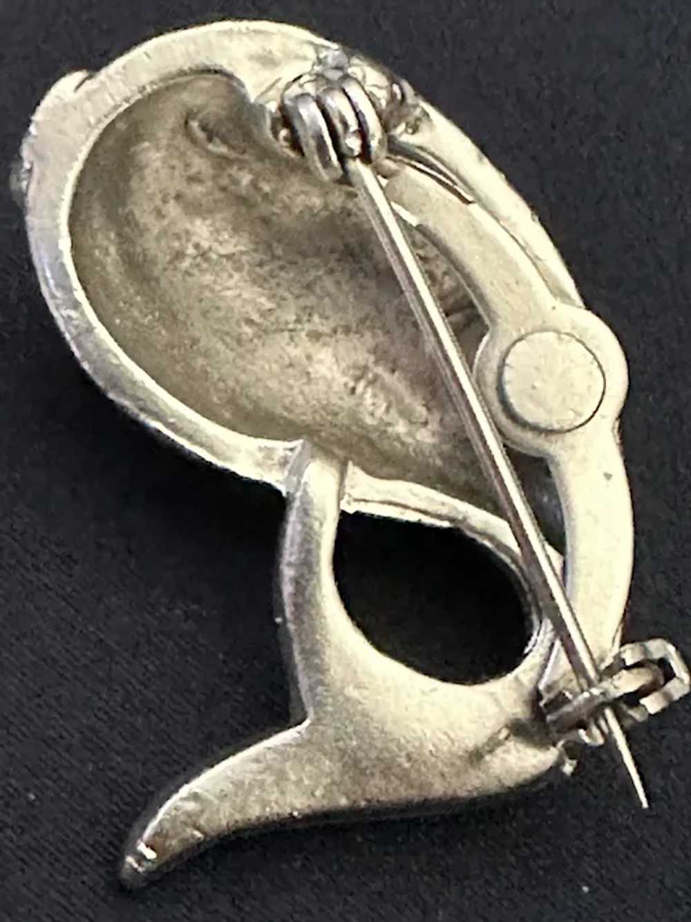 Googly-Eyed Silver Tone Fish Pin, Circa 1960s - image 7