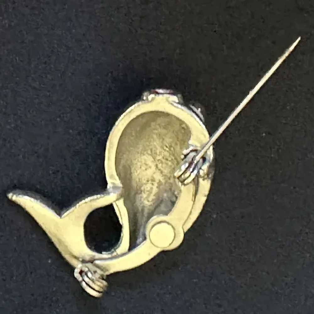 Googly-Eyed Silver Tone Fish Pin, Circa 1960s - image 8