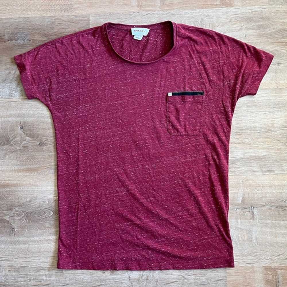 Diesel Red Cotton Pocket T Shirt Tee Top   Mens S… - image 1