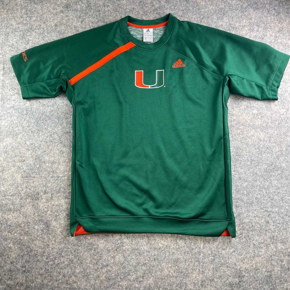 Adidas Miami Hurricanes Team Issued Pullover Shir… - image 1