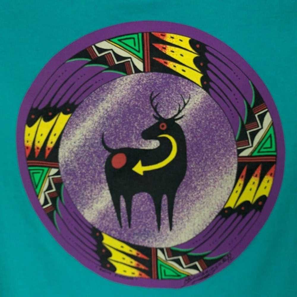 Native Creations Vintage 90s T Shirt Small Deer B… - image 6
