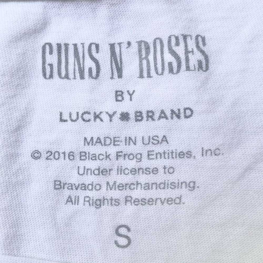 Lucky Brand Guns And Roses Distressed Graphic Whi… - image 7