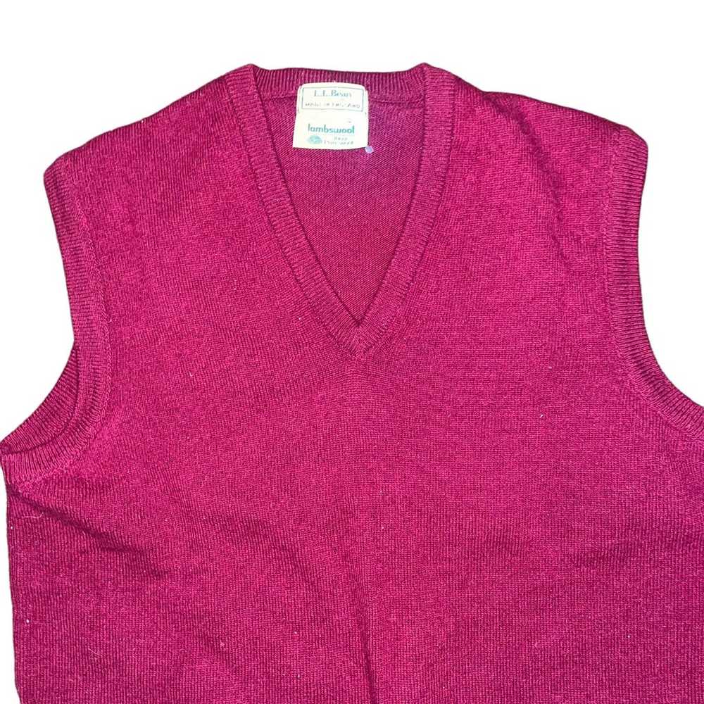 Vintage L.L. Bean Lambswool Sweater Vest M - image 4