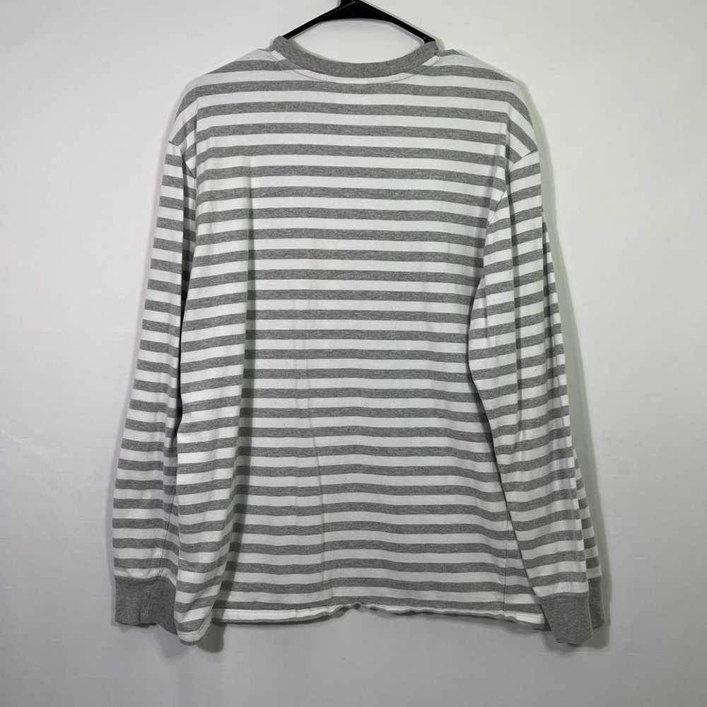 GUESS Worldwide Graphic Striped Long Sleeve Tee - image 4