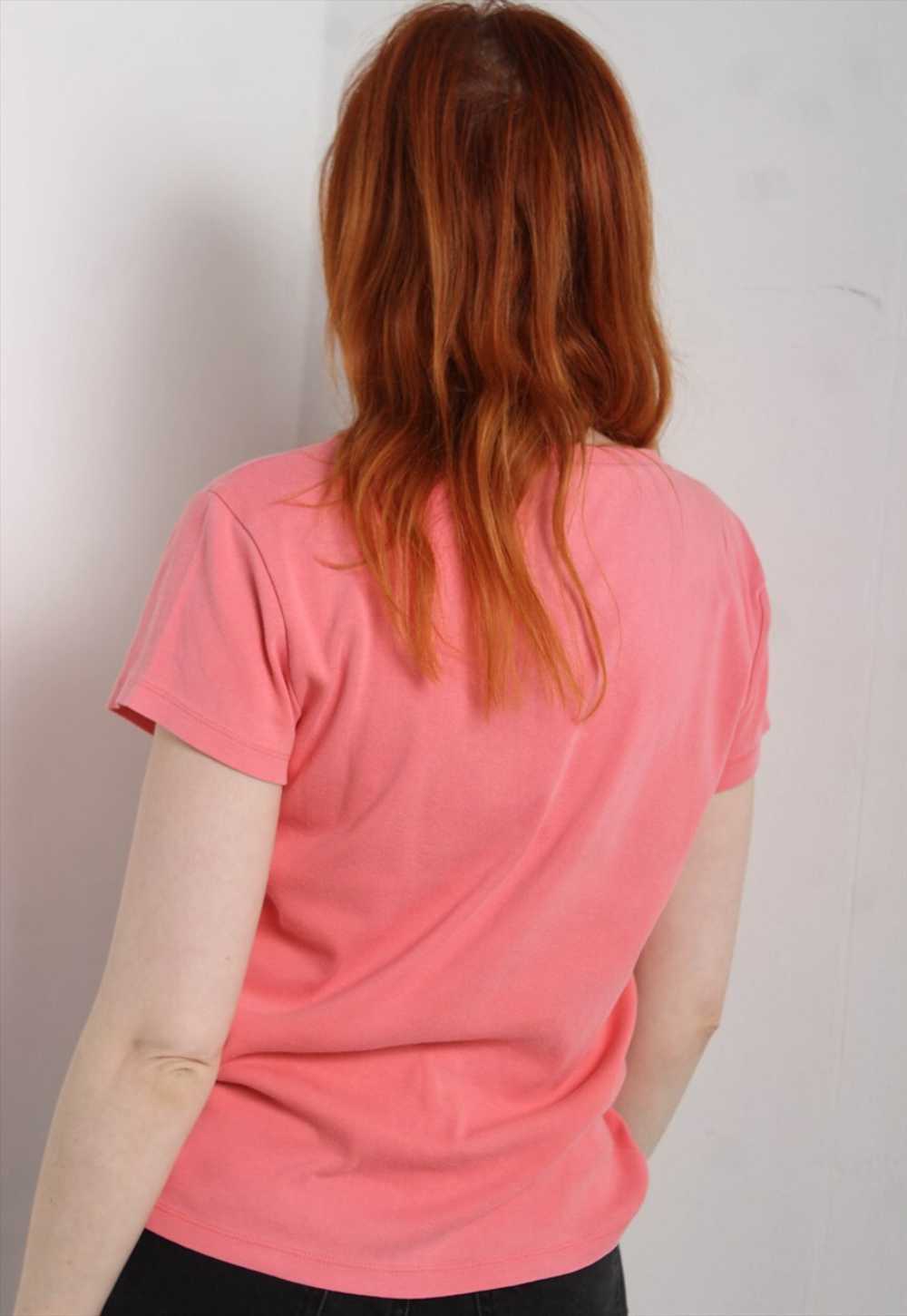 Vintage Tommy Hilfiger Rib Knit T-Shirt Pink - image 2