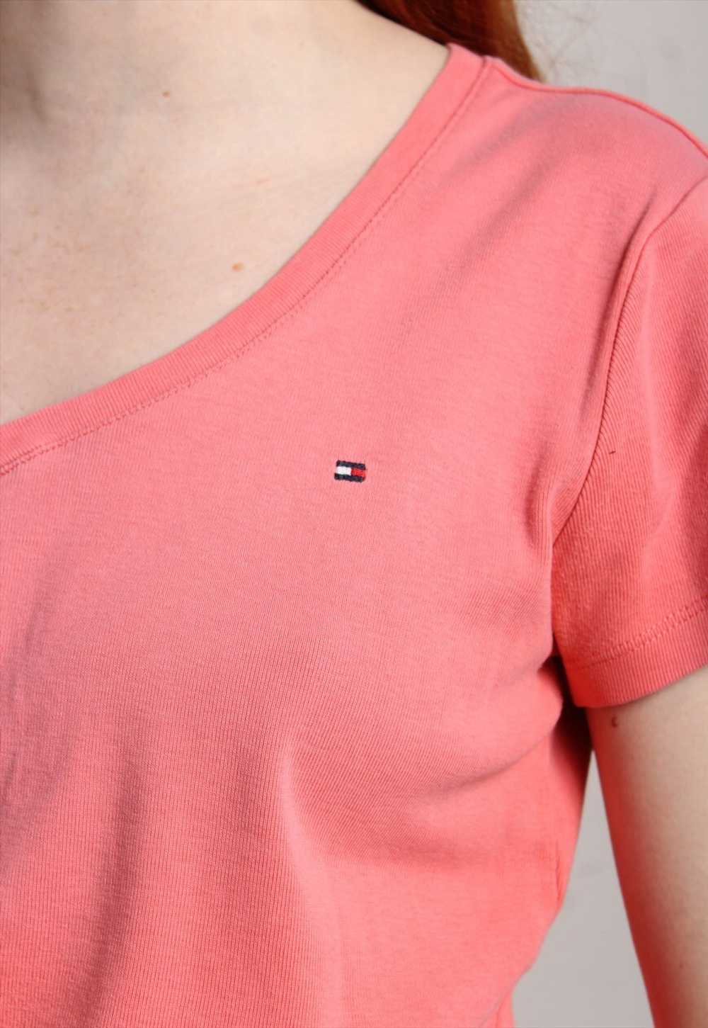 Vintage Tommy Hilfiger Rib Knit T-Shirt Pink - image 3