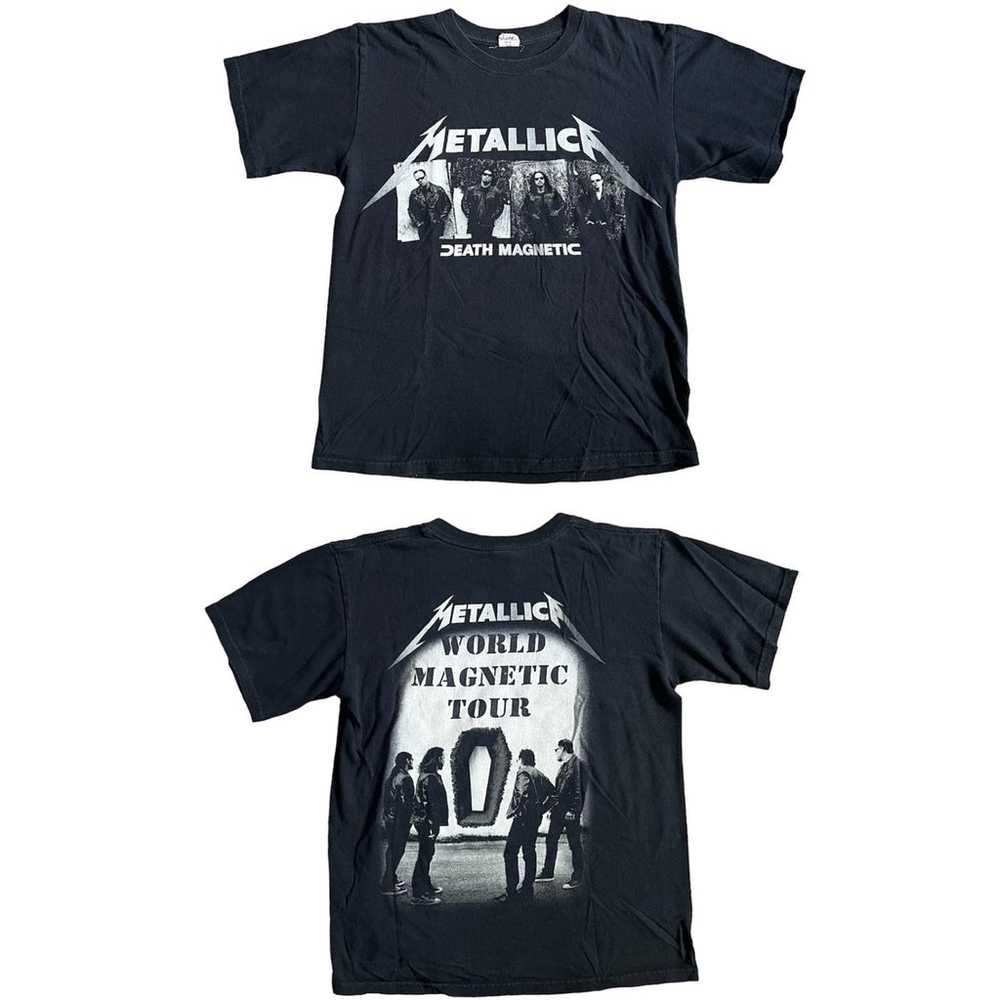 VTG Metallica Death Magnetic World Tour T Shirt M… - image 1