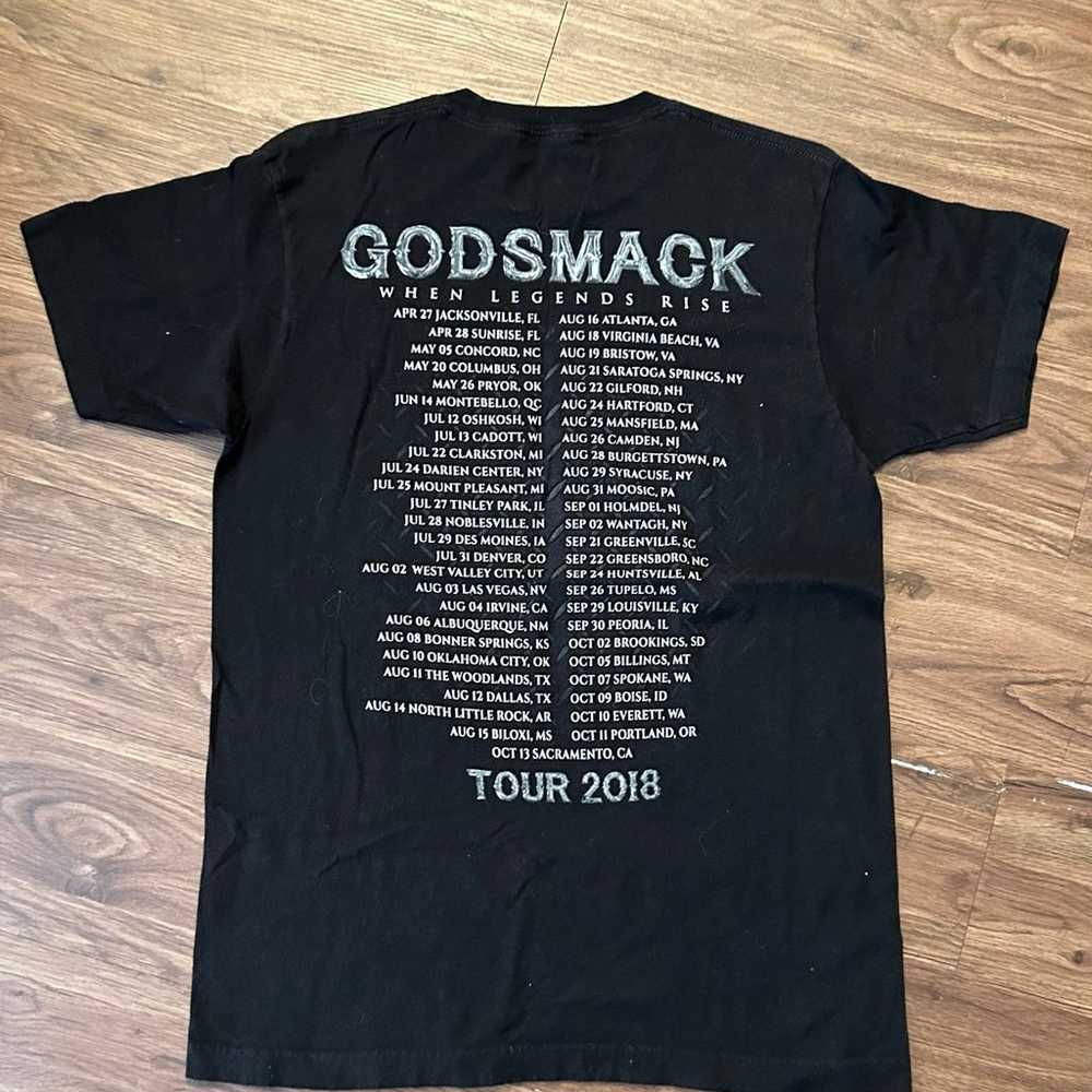 2018 GODSMACK When Legends Rise Boston Tour Shirt… - image 2