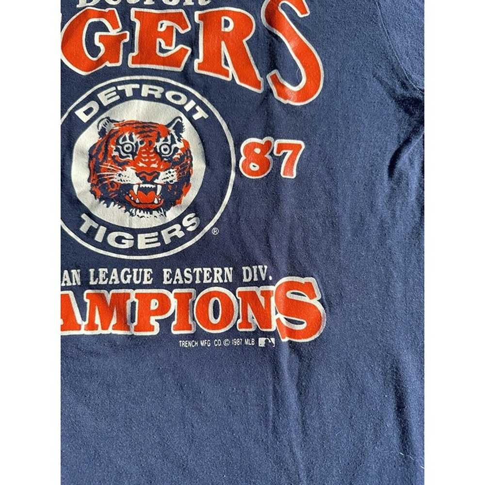 Vintage Detroit Tigers Single Stitch 1987 Eastern… - image 4