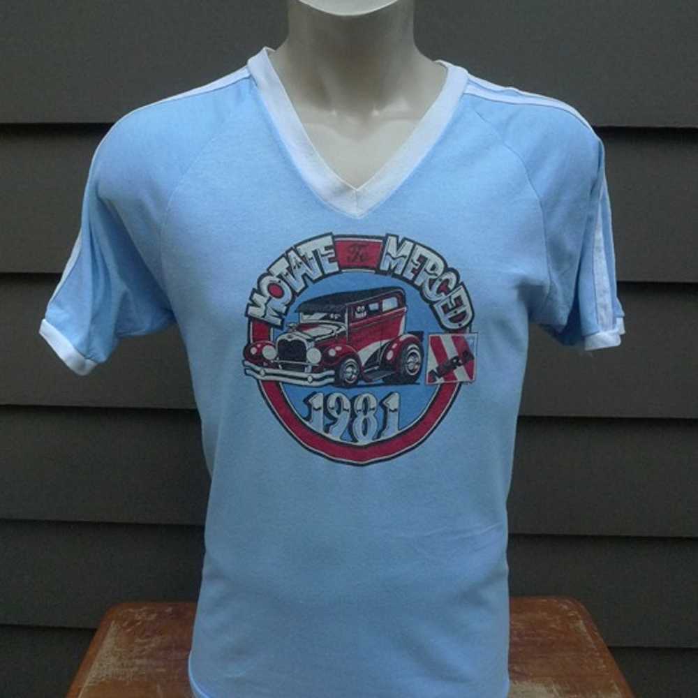 Rare 1981 Hot Rod Run (Merced, California) Shirt … - image 1